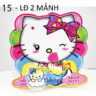 Lồng đèn nhựa 3D mèo Kitty mẫu 1